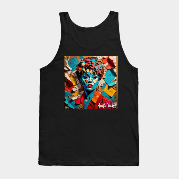 Anita Baker // Paper Art Tank Top by Otmr Draws